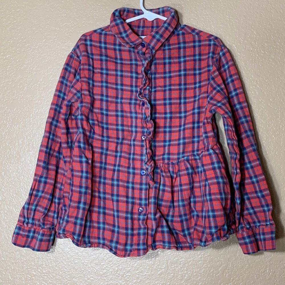 ‎Zara kids girls long sleeve plaid button down